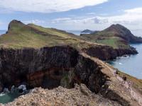 Blick zurück nach Bewältigung der Engstelle "Estreito" - Ponta de São Lourenço